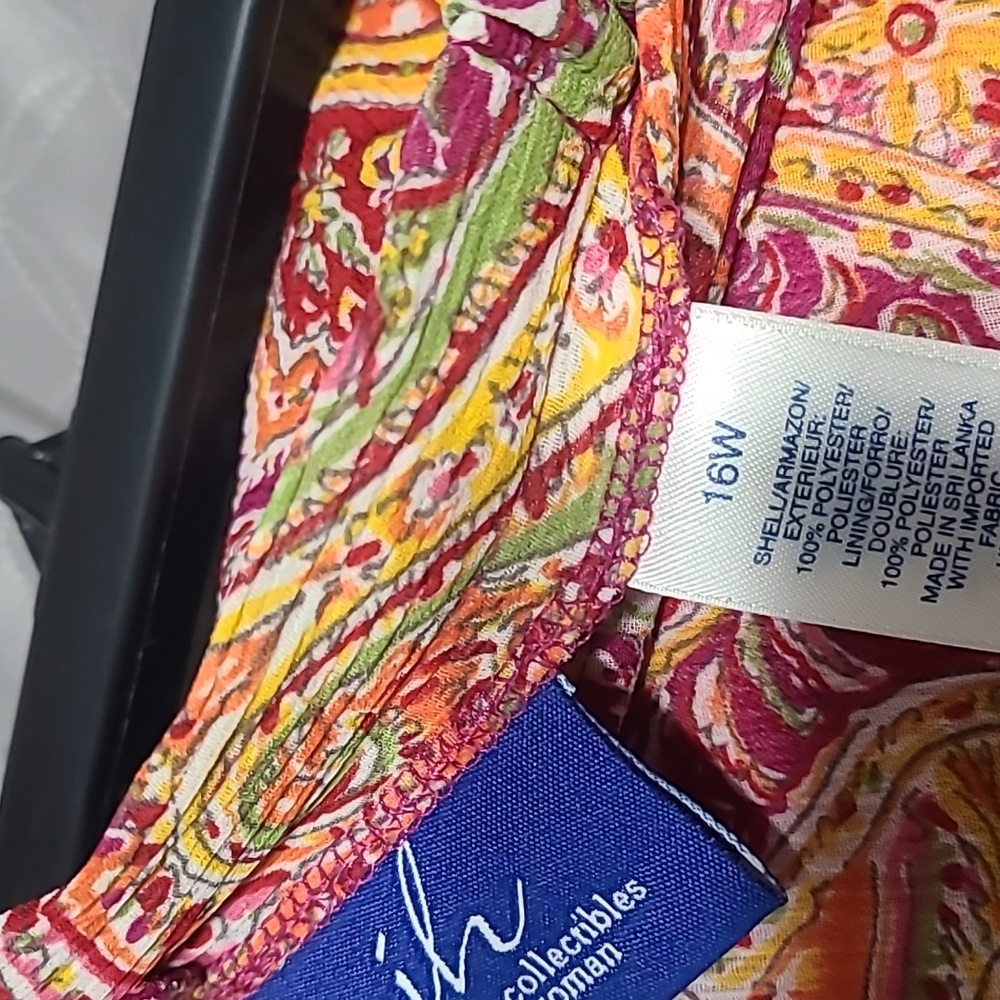 JH Collectibles Paisley Midi Skirt - Red and Pink - Picture 7 of 7